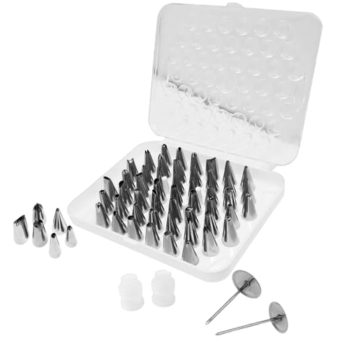 4B Piping Tip, 55-Piece Cake & Cupcake Decorating Piping Tip Set with Storage Case