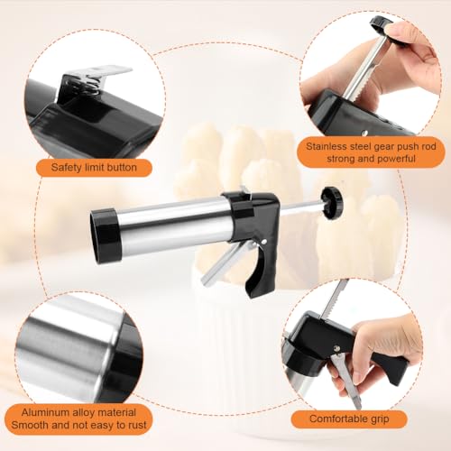 3-in-1 Churro Maker Kit, Stainless Steel Cookie Press Gun