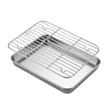 Baking Sheet with Wire Rack Set 304 Stainless Steel 10.4 x 8 Inch - size: 10.43 x 8 Inch