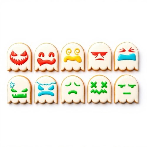Halloween Ghost Face Cutter and Stencils Bundle - style: Halloween Ghost Faces