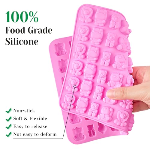 Mini Gummy Candy Silicone Molds Set, 6 Pcs - style: 6pcs