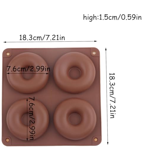 4 Cavity Donut Shaped Silicone Chocolate Molds