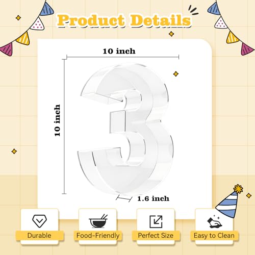 Ledido Reusable 10'' Fillable Acrylic Charcuterie Board Box Number 3 - color: Number 3