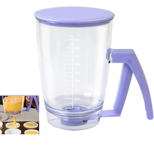Pancake Batter Dispenser with Squeeze Handle, Purple