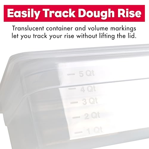 Brod & Taylor Proofing Container With 6L Capacity, Fits Up to 3000 Grams of Dough – Dough Rising Box for Bread, Sourdough & Pizza (Dishwasher Safe, BPA-Free)