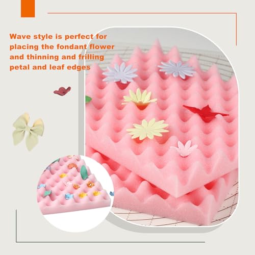 2Pcs Fondant Sugar Flower Drying Wavy Foam Mat