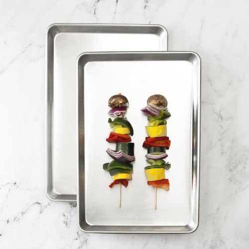 KITCHENATICS 10x15 Jelly Roll Pan Cookie Sheets for Baking, 10.6x15.6, 2Pk - size: 10.6" x 15.6" Jelly Roll Pans - 2 PCS