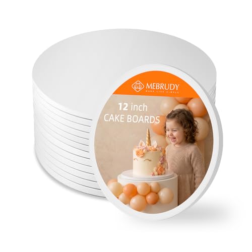 MEBRUDY 12 PCS Cake Boards 12 Inch Round 1/2 Inch Thick - size: 12 Inch/12 PCS