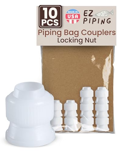 Cake Decorating Piping Bag Couplers, Locking Nut for Baking Supplies 10pcs - size: 10 pcs