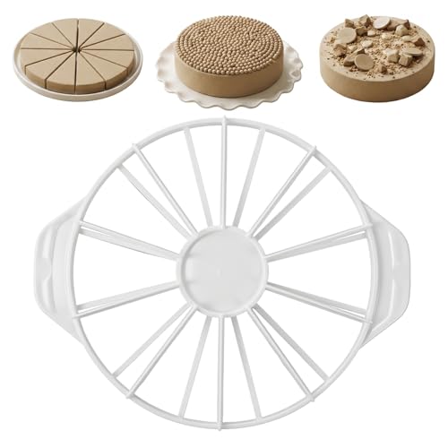 10.24 In Diameter Cake Portion Cutter, Cheesecake Cutter (White)