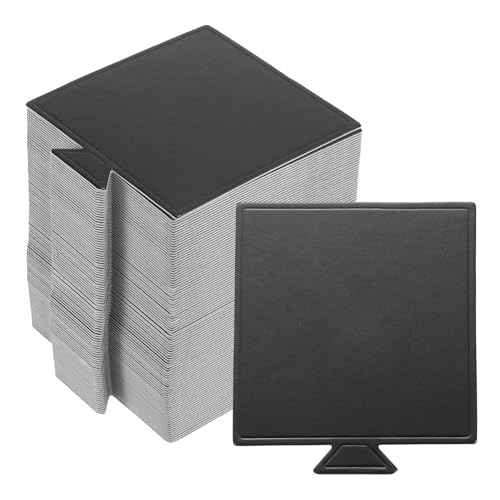 uxcell Mini Cake Boards, Mousse Cake Cardboards Square Cake Black 100 Pcs - color: Black, size: 2.8 x 2.8 inch