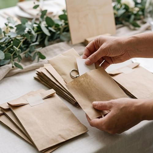 Quotidian Brown Flat Greaseproof Kraft Paper Cookie Bags 4x6 in, 100 Count - color: Brown