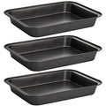Lyellfe 3 Pack Rectangle Baking Pan, 13 x 9 Inch