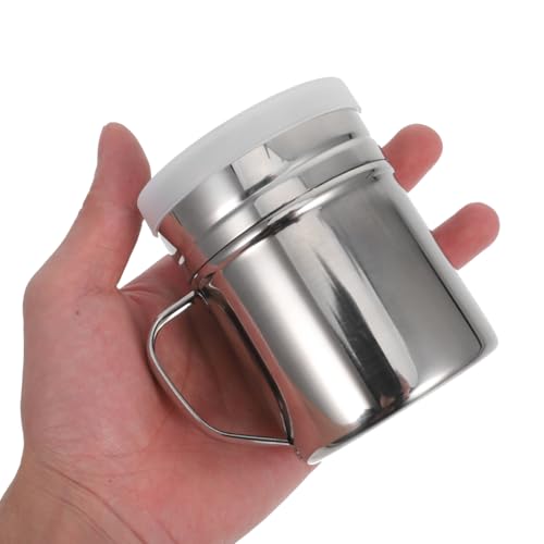 Cabilock Stainless Steel Powder Shaker with Handle Fine Mesh Lid 1pc