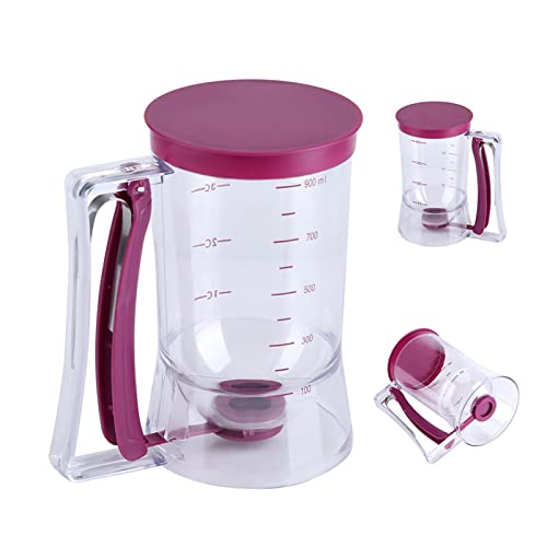 Pancake Batter Dispenser, Cupcake Batter Dispenser Biscuit Separator with Measuring Label Kitchen Baking Tool for Cupcakes, Waffles, Muffin Mix, Cake or Any Baked Goods