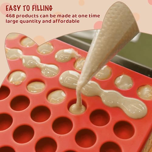HKNMTT Silicone Mini Round Shape Molds, 468 Cavities Tiny Semi Sphere Baking Sheet Dog Treats Molds Candy Freezer Oven Safe Homemade Dog Treats Kit BPA Free Food Grade - style: 0.45" Semi Sphere 1PCS