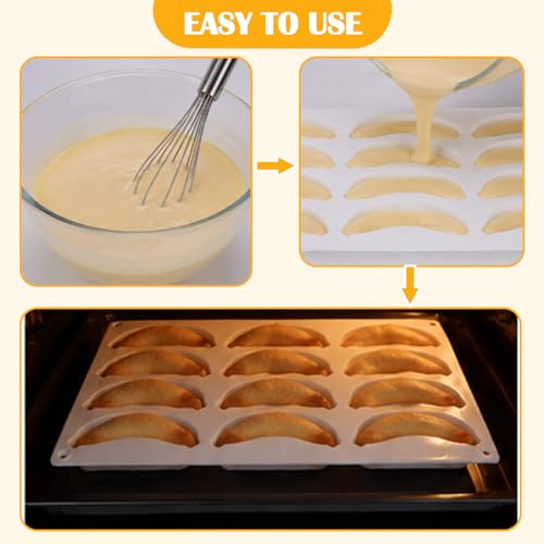 Palksky Banana Silicone Molds, 12 Cavity 3D Banana Shape Baking Mold for Chocolate, Cake, Dessert, Pudding, Bread, Ice Cube, Non-Stick Fruit Pastry Molds - size: 1 Pack Banana