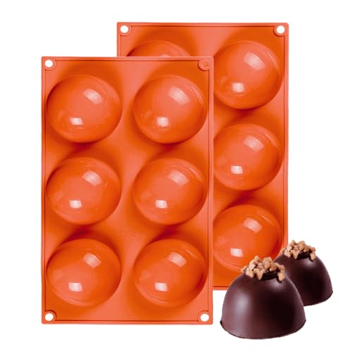 Joyeee Egg Shaped Silicone Molds for Baking, 2 Pcs 6 Cup Durable Round Big Silicone Molds for Food, Egg Muffin, Cupcakes, Big Cupcake Dessert, Dishwasher Safe, Easy Clean - size: Regular size egg molds - 2 pack
