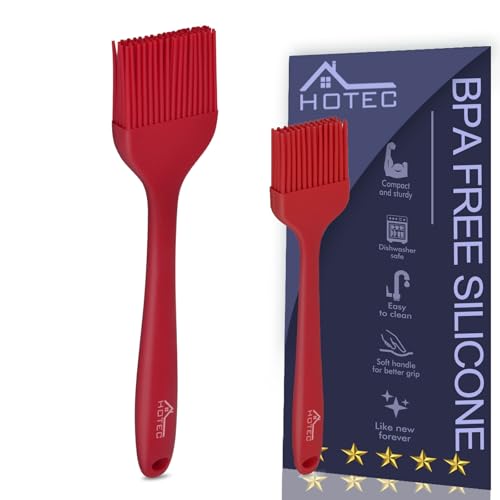 HOTEC 600°F Heat Resistant, Silicone Basting &Pastry Brushes, Red 2 - color: Red New