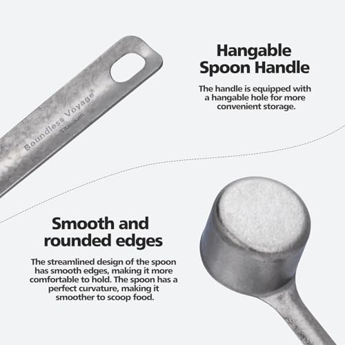 iBasingo Titanium Coffee Scoop 35ml Premium Measuring Spoon Silver Ti1128T - color: Crystalline Silver