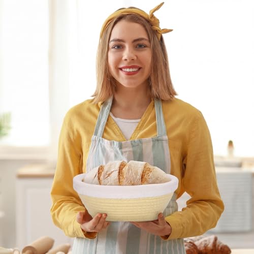 4 Pcs Round Banneton Bread Proofing Basket, 9 Inch - size: 9 Inch