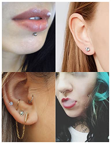 Vsnnsns 9 Style 316L Surgical Steel Body Piercing Tools Kit Piercing Clamps Forceps Use for Nose Septum Lip Tongue Eyebrow Belly Rings Ear Dermal Piercing Jewelry Kit Tools - color: Style 8, 3MM Dermal Piercing Clamps Forceps