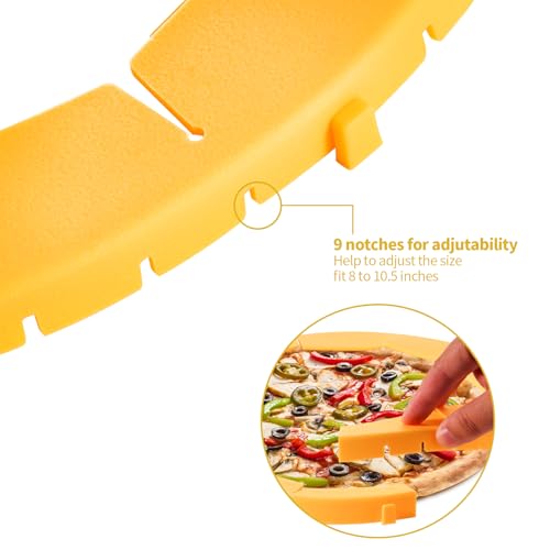 Heavy Duty Silicone Pie Crust Shield Edge Protector Fit 8-10.5 Inch Pie Pan - color: Yellow