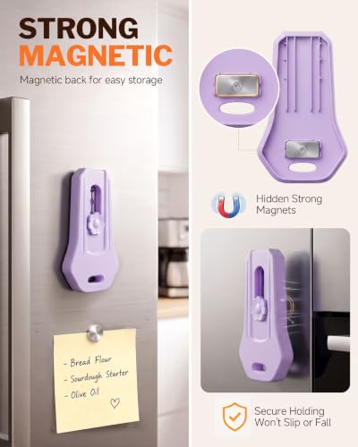 Bread Lame Sourdough Scoring Tool with Extractable & Magnetic Design - color: Purple