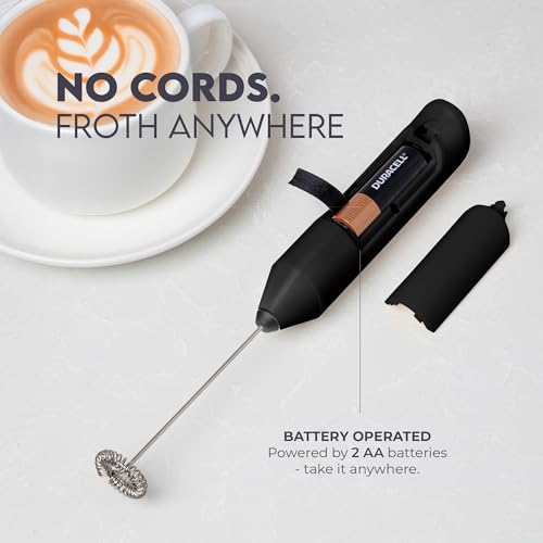 Zulay Kitchen Milk Frother Handheld, Drink Mixer Wand, Stirrer - Black - color: Black, size: Compact Frother + Batteries