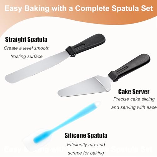 Cake Decorating Kit with Turntable Baking Supplies for Beginner Pros