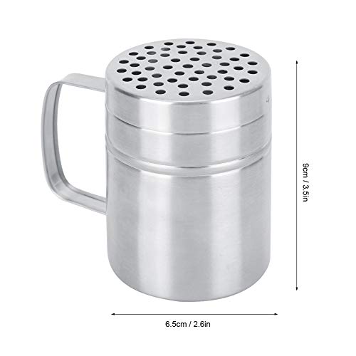 Joyzan Dredge Shaker, Stainless Steel Seasoning Bottle Metal Salt Dispenser