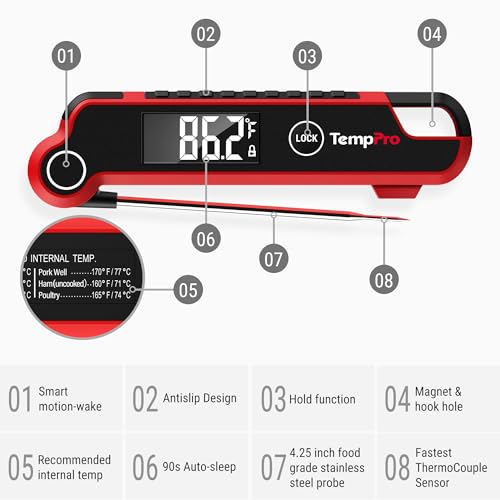 TempPro TempSwift 0.5 SEC Instant Read Meat Thermometer Digital