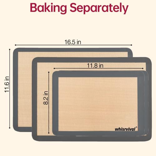 4 Pcs Silicone Baking Mat, Non-Stick, Reusable, Easy Cleanup - color: Gray