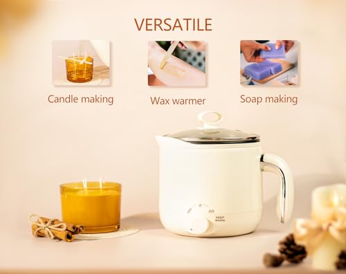 Electric Wax Melting Pot, 60oz/1.8L Wax Melter for Candle Making with Spout