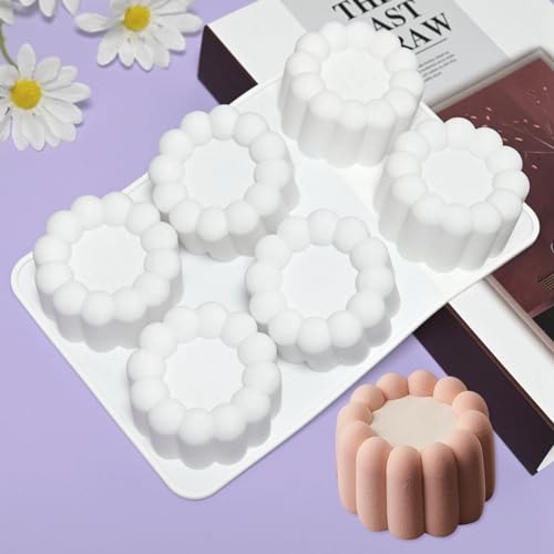 mostsom Silicone Flower Mousse Cake Mold Ice Cream Chocolate Mold Soap 3D Cupcake Bakeware Baking Dish Cake Pan Muffin Mould (A_ Flower)