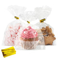 Cidenbio 100 PCS Cellophane Treat Bags, 5x7 In Clear Cellophane Gift Bags with Twist Ties Plastic Goodie Bag for Party Favor Cookie Candy Popcorn Bakery Chocolate Gift Wrapping - size: 5*7 Inch