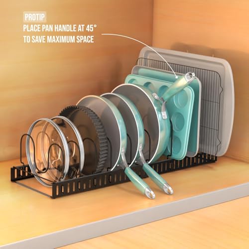 Norcalway Expandable Pots and Pans Lid Organizers - 14 Dividers - size: 14 Divider