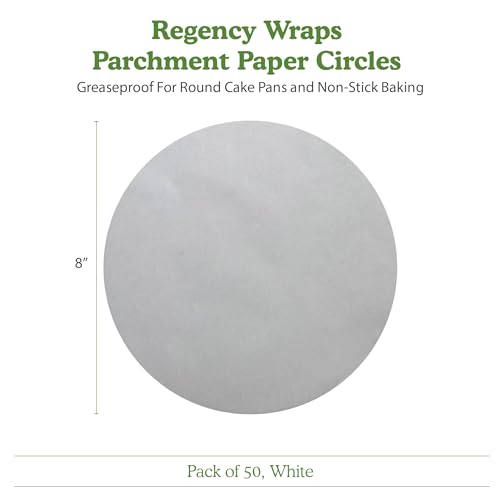 Regency Parchment Paper Circles For Round Cake Pans, 8", 50 PACK - size: Pack of 50, style: 8'' Round