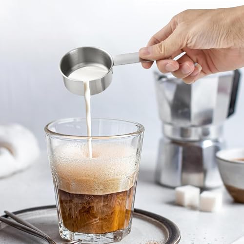 8-Piece Stainless Steel Measuring Cups Set - size: 1/2 Cup