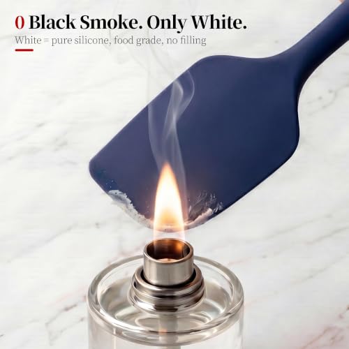 600ºF Heat Resistant Large Baking Silicone Spatula, Midnight Blue - color: Midnight Blue, size: 11.34in - Large Spatula