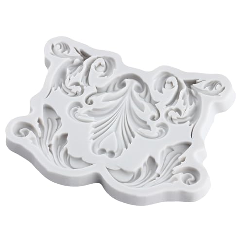 Lingzhi Baroque Fondant Molds Curlicues Scroll Lace Silicone Molds - color: Style N