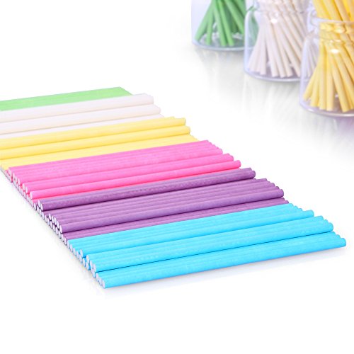 BakeBaking Colored Cake Pop & Lollipop Sticks 4 in, 7 Colors, 210 Count