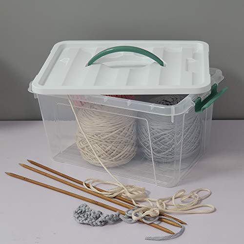 Gloreen 14 Quart Clear Storage Bins with Lid and Handle, Multipurpose - size: 14 Quart, 1 Pack