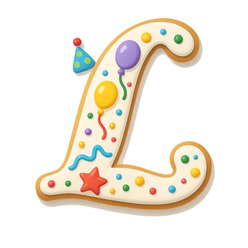 Mighty Gadget Fancy Cursive Letter A to Z Cookie Cutter - 4" Tall Alphabet Baking Mold (Random Color) (L) - color: L