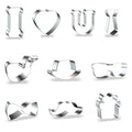 ZADE Fathers Day Cookie Cutters,10PCS Metal Cookie Cutters- Father Birthday Cookie Molds with Bow Tie, Mustache, Necktie, Formal Hat, Blazer, Glasses/Sunglasses Shapes for Holiday Treats - color: Father cookie cutter Set