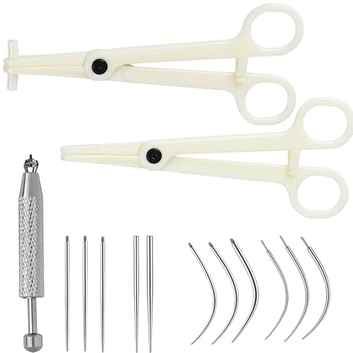 Piercing Taper Piercing Ball Grabber Tool Kit 14G 16G 18G and 20G Piercing Taper Insertion Tools for Flat Back Internal,External,Threadless Piercing Jewelry - style: Grabber&Tapers&Clamps