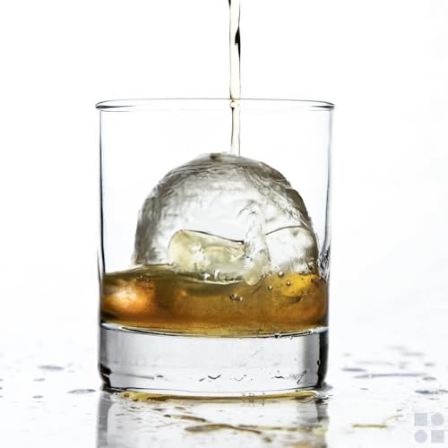 Round Ice Cube Molds, Large Whiskey Ice Ball Maker, Slow Melting - color: Ultra Clear 2PC (Gray)