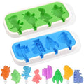WMKGG Cartoon Silicone Popsicle Molds for Kids, 2 PCS Popsicles Molds - color: Dinosaur