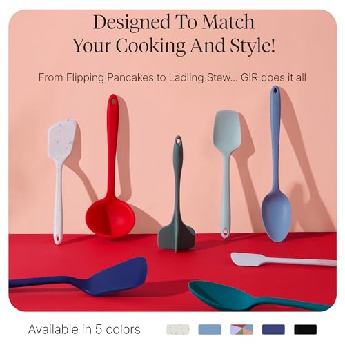 GIR: 5-Piece Silicone Ultimate Kitchen Utensils Set – Navy - color: Navy, size: 5 - Piece Set