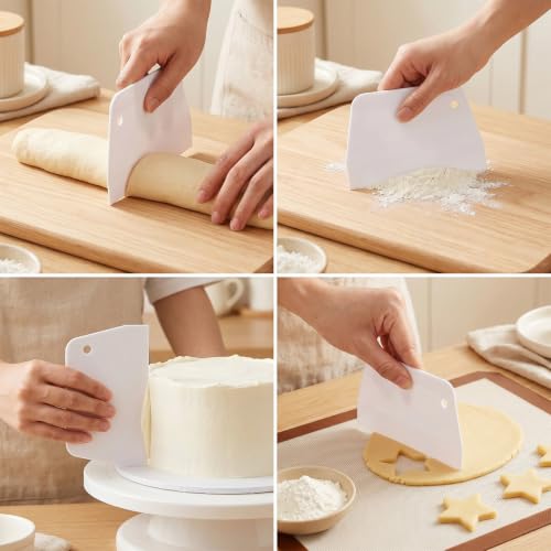 11Pcs Icing Smoother,Acrylic Cake Scraper Smoother Set